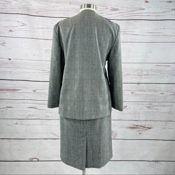Alfred Dunner vintage skirt suit set plaid 80s 90s - Picture 6 of 11